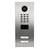 DoorBird D2102V IP Video Türstation für 2 Wohn-/Gewerbeeinheiten, Edelstahl V2A | Video-Türsprechanlage mit 2 Ruftasten, RFID, HD-Video, Bewegungssensor